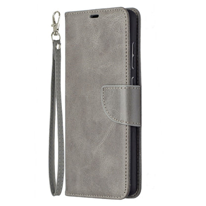 For Samsung Galaxy A72 5G / 4G Retro Lambskin Texture Pure Color Horizontal Flip PU Leather Case with Holder & Card Slots & Wallet & Lanyard(Grey) by buy2fix