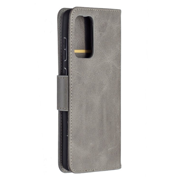 For Samsung Galaxy A72 5G / 4G Retro Lambskin Texture Pure Color Horizontal Flip PU Leather Case with Holder & Card Slots & Wallet & Lanyard(Grey) by buy2fix