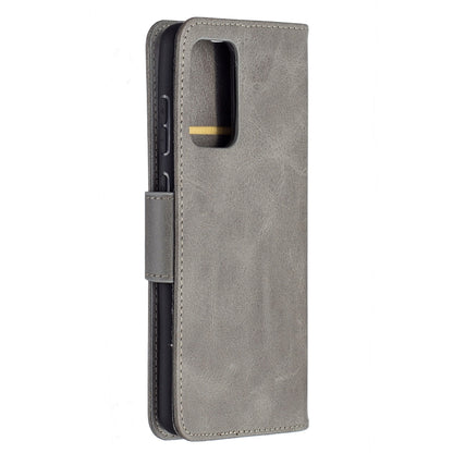 For Samsung Galaxy A72 5G / 4G Retro Lambskin Texture Pure Color Horizontal Flip PU Leather Case with Holder & Card Slots & Wallet & Lanyard(Grey) by buy2fix
