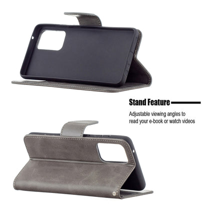 For Samsung Galaxy A72 5G / 4G Retro Lambskin Texture Pure Color Horizontal Flip PU Leather Case with Holder & Card Slots & Wallet & Lanyard(Grey) by buy2fix