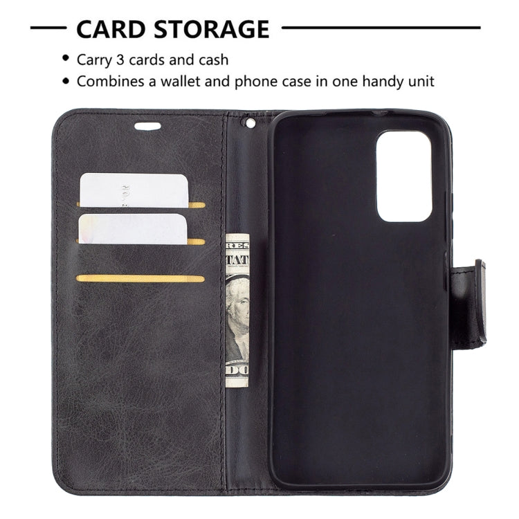 For Xiaomi Poco M3 Retro Lambskin Texture Pure Color Horizontal Flip PU Leather Case with Holder & Card Slots & Wallet & Lanyard(Black) - Xiaomi Cases by buy2fix | Online Shopping UK | buy2fix