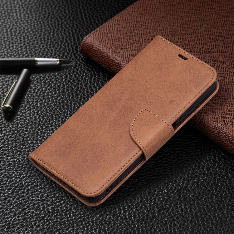 For Xiaomi Poco M3 Retro Lambskin Texture Pure Color Horizontal Flip PU Leather Case with Holder & Card Slots & Wallet & Lanyard(Brown) - Xiaomi Cases by buy2fix | Online Shopping UK | buy2fix