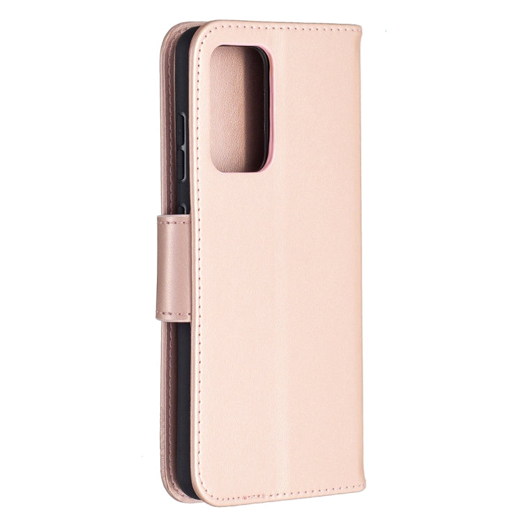 For Samsung Galaxy A52 5G / 4G Embossing Two Butterflies Pattern Horizontal Flip PU Leather Case with Holder & Card Slot & Wallet & Lanyard(Rose Gold) by buy2fix