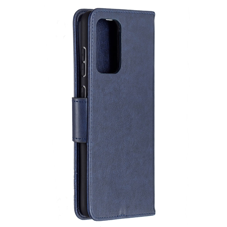 For Samsung Galaxy A72 5G / 4G Embossing Two Butterflies Pattern Horizontal Flip PU Leather Case with Holder & Card Slot & Wallet & Lanyard(Blue) by buy2fix