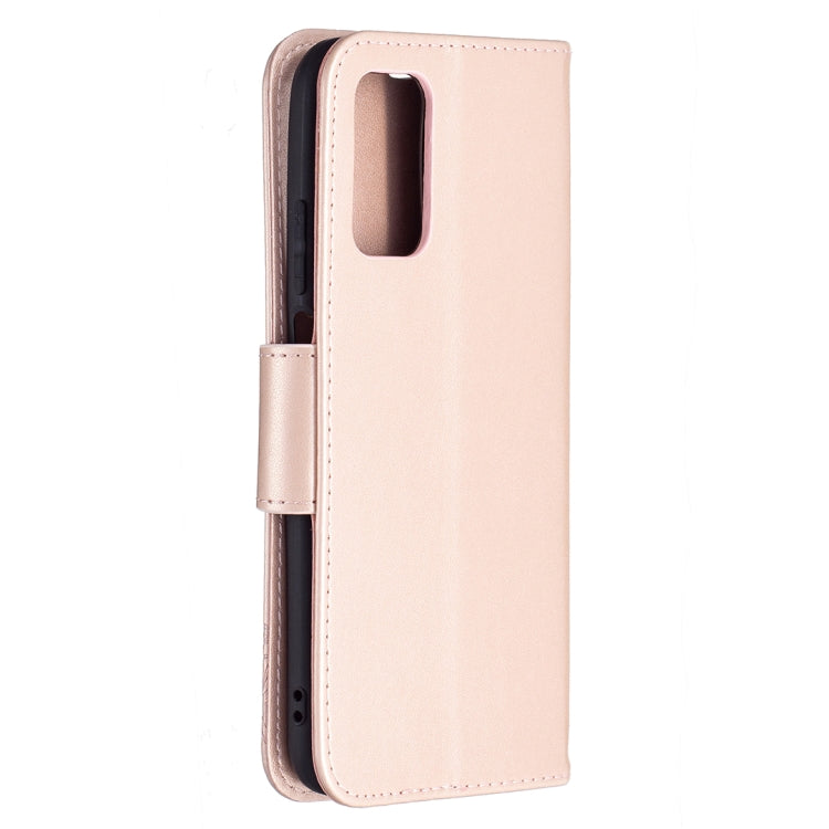 For Xiaomi Poco M3 Embossing Two Butterflies Pattern Horizontal Flip PU Leather Case with Holder & Card Slot & Wallet & Lanyard(Rose Gold) - Xiaomi Cases by buy2fix | Online Shopping UK | buy2fix