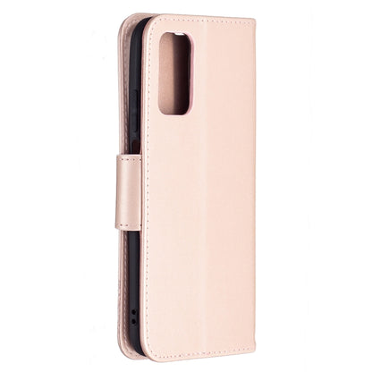 For Xiaomi Poco M3 Embossing Two Butterflies Pattern Horizontal Flip PU Leather Case with Holder & Card Slot & Wallet & Lanyard(Rose Gold) - Xiaomi Cases by buy2fix | Online Shopping UK | buy2fix