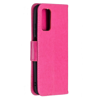 For Xiaomi Poco M3 Embossing Two Butterflies Pattern Horizontal Flip PU Leather Case with Holder & Card Slot & Wallet & Lanyard(Rose Red) - Xiaomi Cases by buy2fix | Online Shopping UK | buy2fix