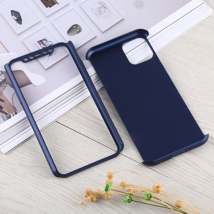 For iPhone 11 Shockproof PC Full Coverage Protective Case with Tempered Glass Film(Blue) - iPhone 11 Cases by buy2fix | Online Shopping UK | buy2fix