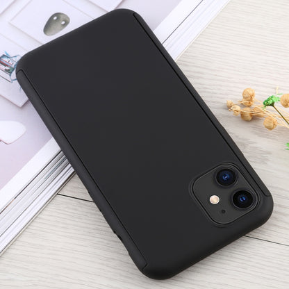 For iPhone 11 Shockproof PC Full Coverage Protective Case with Tempered Glass Film(Black) - iPhone 11 Cases by buy2fix | Online Shopping UK | buy2fix