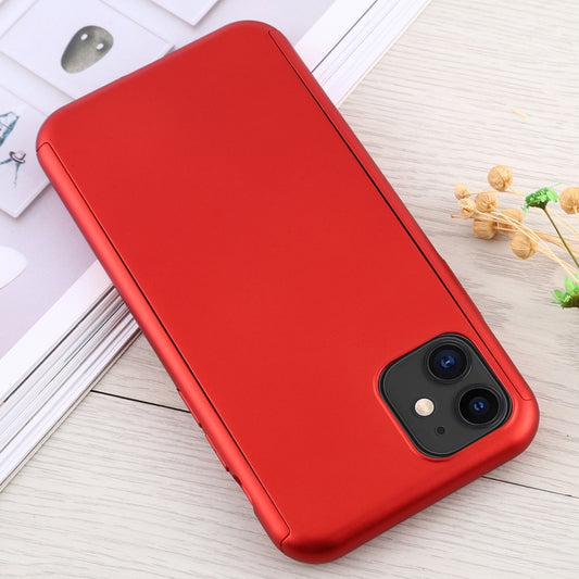 For iPhone 11 Shockproof PC Full Coverage Protective Case with Tempered Glass Film(Red) - iPhone 11 Cases by buy2fix | Online Shopping UK | buy2fix