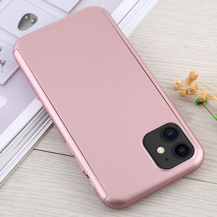 For iPhone 11 Shockproof PC Full Coverage Protective Case with Tempered Glass Film(Rose Gold) - iPhone 11 Cases by buy2fix | Online Shopping UK | buy2fix