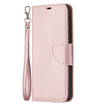 For Samsung Galaxy A52 5G / 4G Litchi Texture Pure Color Horizontal Flip PU Leather Case with Holder & Card Slots & Wallet & Lanyard(Rose Gold) by buy2fix
