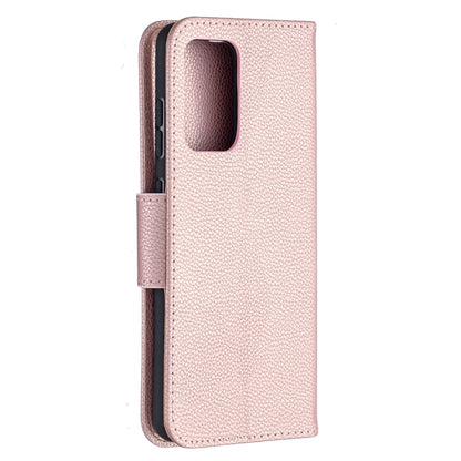 For Samsung Galaxy A52 5G / 4G Litchi Texture Pure Color Horizontal Flip PU Leather Case with Holder & Card Slots & Wallet & Lanyard(Rose Gold) by buy2fix