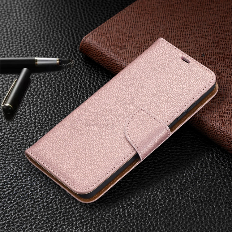 For Samsung Galaxy A52 5G / 4G Litchi Texture Pure Color Horizontal Flip PU Leather Case with Holder & Card Slots & Wallet & Lanyard(Rose Gold) by buy2fix