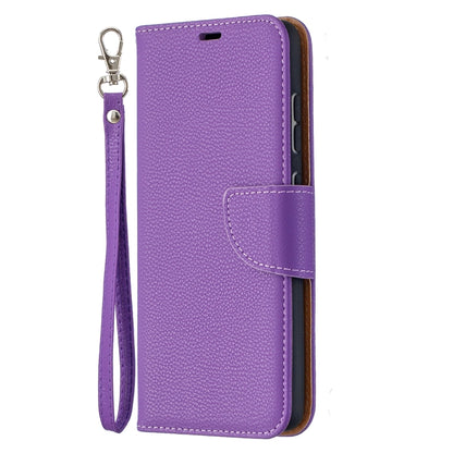 For Samsung Galaxy A52 5G / 4G Litchi Texture Pure Color Horizontal Flip PU Leather Case with Holder & Card Slots & Wallet & Lanyard(Purple) by buy2fix