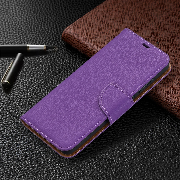 For Samsung Galaxy A52 5G / 4G Litchi Texture Pure Color Horizontal Flip PU Leather Case with Holder & Card Slots & Wallet & Lanyard(Purple) by buy2fix