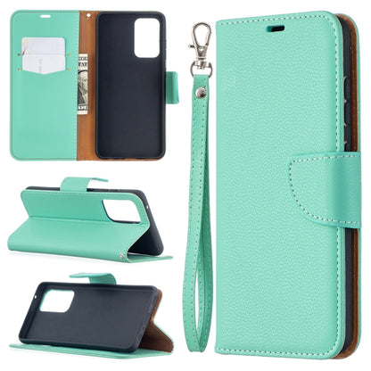 For Samsung Galaxy A52 5G / 4G Litchi Texture Pure Color Horizontal Flip PU Leather Case with Holder & Card Slots & Wallet & Lanyard(Green) by buy2fix