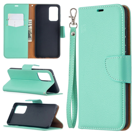 For Samsung Galaxy A52 5G / 4G Litchi Texture Pure Color Horizontal Flip PU Leather Case with Holder & Card Slots & Wallet & Lanyard(Green) by buy2fix