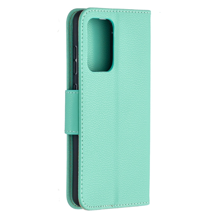 For Samsung Galaxy A52 5G / 4G Litchi Texture Pure Color Horizontal Flip PU Leather Case with Holder & Card Slots & Wallet & Lanyard(Green) by buy2fix