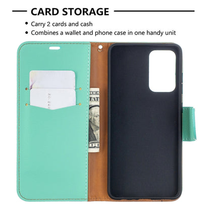 For Samsung Galaxy A52 5G / 4G Litchi Texture Pure Color Horizontal Flip PU Leather Case with Holder & Card Slots & Wallet & Lanyard(Green) by buy2fix