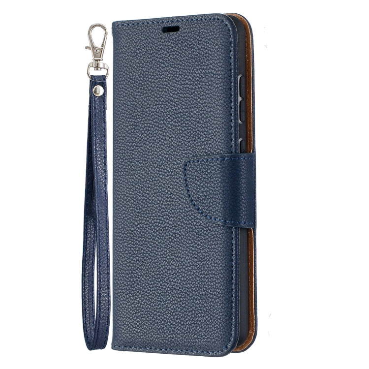 For Samsung Galaxy A52 5G / 4G Litchi Texture Pure Color Horizontal Flip PU Leather Case with Holder & Card Slots & Wallet & Lanyard(Dark Blue) by buy2fix