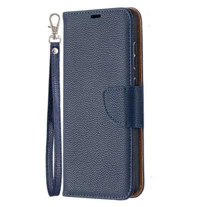 For Samsung Galaxy A52 5G / 4G Litchi Texture Pure Color Horizontal Flip PU Leather Case with Holder & Card Slots & Wallet & Lanyard(Dark Blue) by buy2fix
