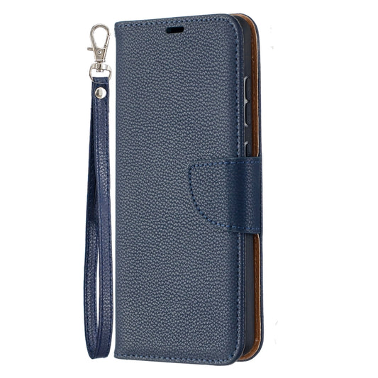 For Samsung Galaxy A52 5G / 4G Litchi Texture Pure Color Horizontal Flip PU Leather Case with Holder & Card Slots & Wallet & Lanyard(Dark Blue) by buy2fix