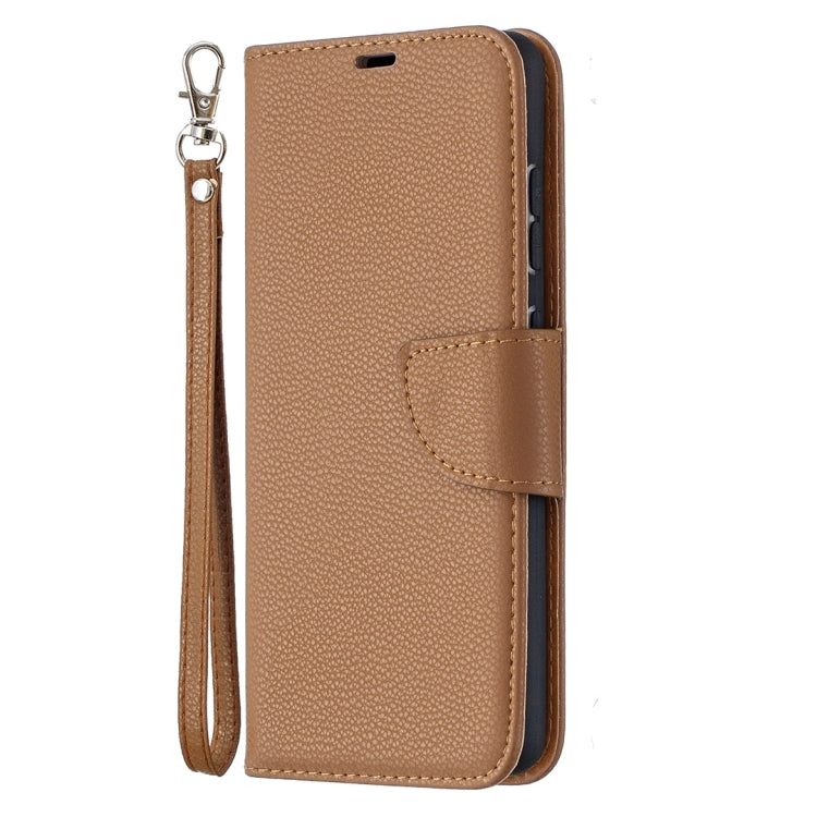 For Samsung Galaxy A52 5G / 4G Litchi Texture Pure Color Horizontal Flip PU Leather Case with Holder & Card Slots & Wallet & Lanyard(Brown) by buy2fix