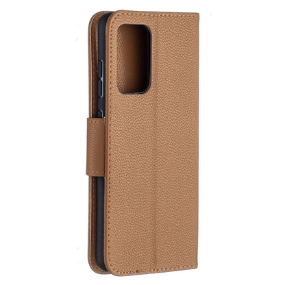 For Samsung Galaxy A52 5G / 4G Litchi Texture Pure Color Horizontal Flip PU Leather Case with Holder & Card Slots & Wallet & Lanyard(Brown) by buy2fix