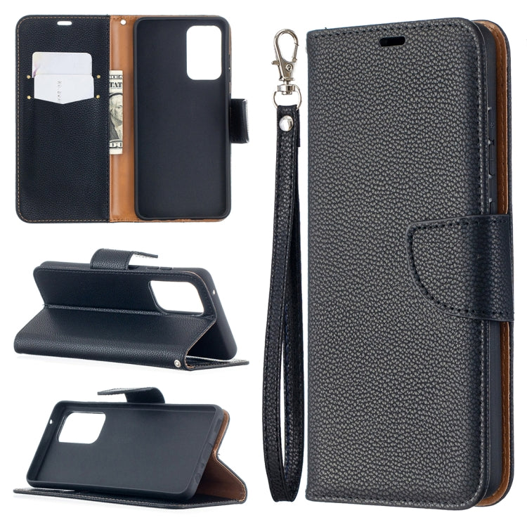 For Samsung Galaxy A52 5G / 4G Litchi Texture Pure Color Horizontal Flip PU Leather Case with Holder & Card Slots & Wallet & Lanyard(Black) by buy2fix