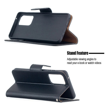 For Samsung Galaxy A52 5G / 4G Litchi Texture Pure Color Horizontal Flip PU Leather Case with Holder & Card Slots & Wallet & Lanyard(Black) by buy2fix