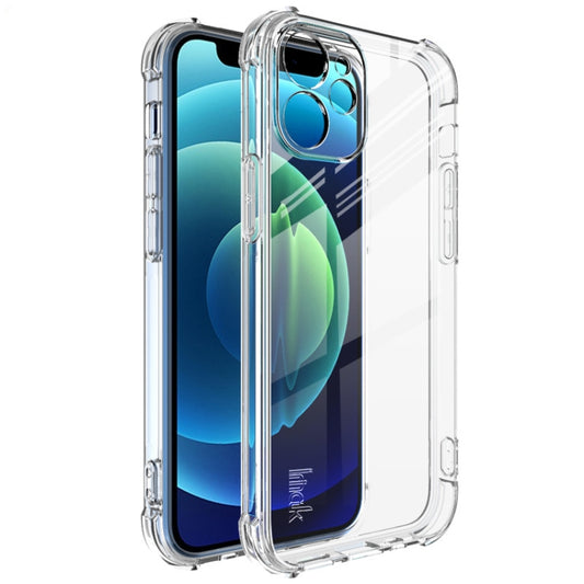 For iPhone 12 IMAK All-inclusive Shockproof Airbag TPU Case with Screen Protector (Transparent) - iPhone 12 / 12 Pro Cases by imak | Online Shopping UK | buy2fix