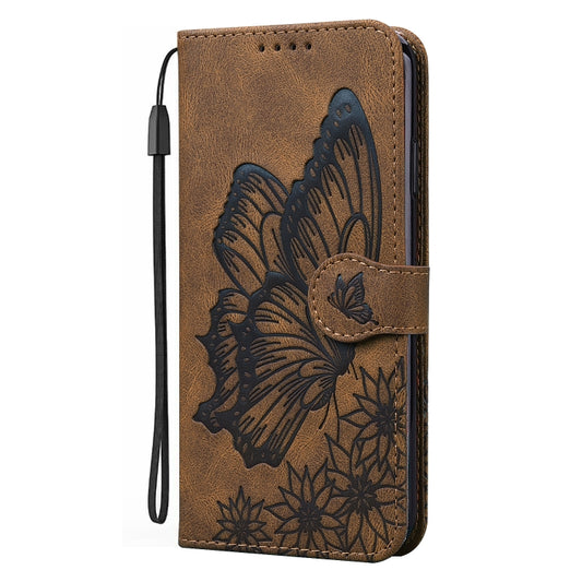 For Huawei P Smart 2021 Retro Skin Feel Butterflies Embossing Horizontal Flip Leather Case with Holder & Card Slots & Wallet(Brown) - Huawei Cases by buy2fix | Online Shopping UK | buy2fix