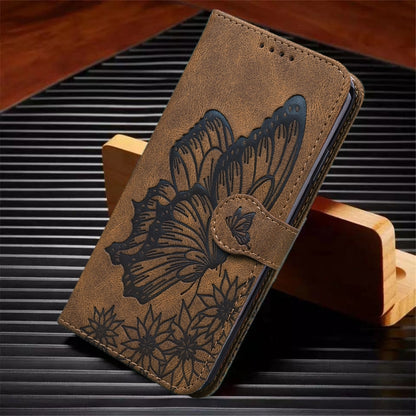 For Huawei P Smart 2021 Retro Skin Feel Butterflies Embossing Horizontal Flip Leather Case with Holder & Card Slots & Wallet(Brown) - Huawei Cases by buy2fix | Online Shopping UK | buy2fix