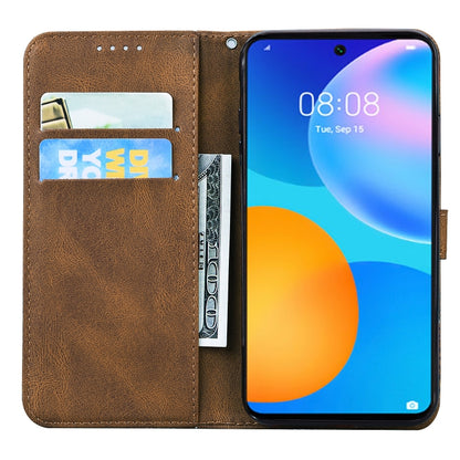 For Huawei P Smart 2021 Retro Skin Feel Butterflies Embossing Horizontal Flip Leather Case with Holder & Card Slots & Wallet(Brown) - Huawei Cases by buy2fix | Online Shopping UK | buy2fix