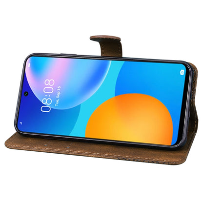 For Huawei P Smart 2021 Retro Skin Feel Butterflies Embossing Horizontal Flip Leather Case with Holder & Card Slots & Wallet(Brown) - Huawei Cases by buy2fix | Online Shopping UK | buy2fix