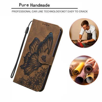 For Huawei P Smart 2021 Retro Skin Feel Butterflies Embossing Horizontal Flip Leather Case with Holder & Card Slots & Wallet(Brown) - Huawei Cases by buy2fix | Online Shopping UK | buy2fix