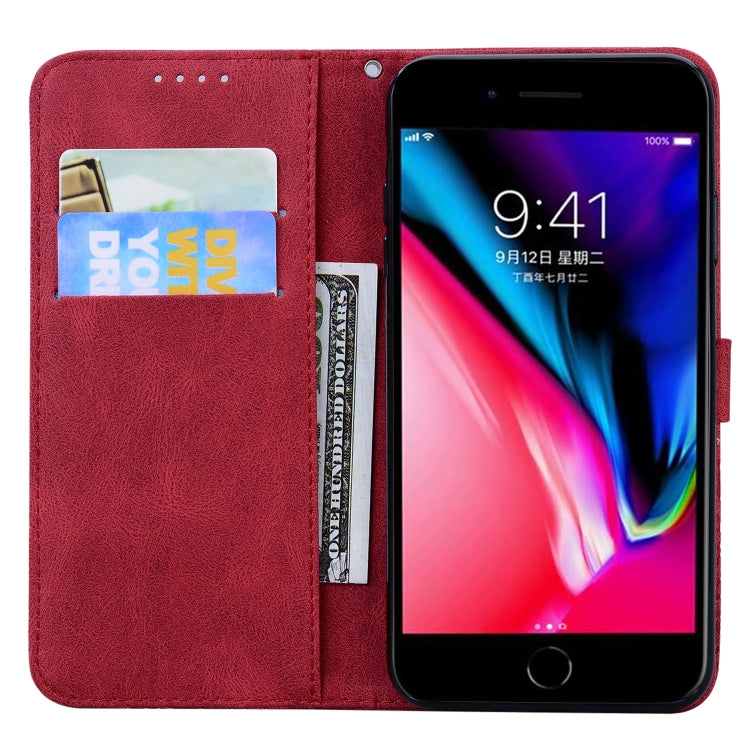 Retro Skin Feel Butterflies Embossing Horizontal Flip Leather Case with Holder & Card Slots & Wallet For iPhone 6 / 6s(Red) - More iPhone Cases by buy2fix | Online Shopping UK | buy2fix