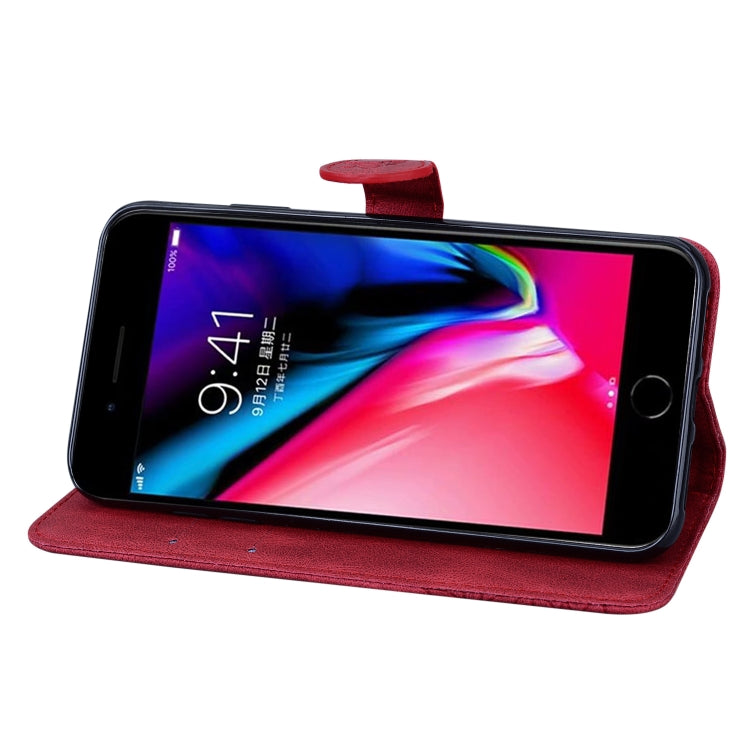Retro Skin Feel Butterflies Embossing Horizontal Flip Leather Case with Holder & Card Slots & Wallet For iPhone 6 / 6s(Red) - More iPhone Cases by buy2fix | Online Shopping UK | buy2fix
