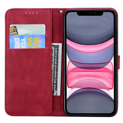 For iPhone 11 Retro Skin Feel Butterflies Embossing Horizontal Flip Leather Case with Holder & Card Slots & Wallet (Red) - iPhone 11 Cases by buy2fix | Online Shopping UK | buy2fix
