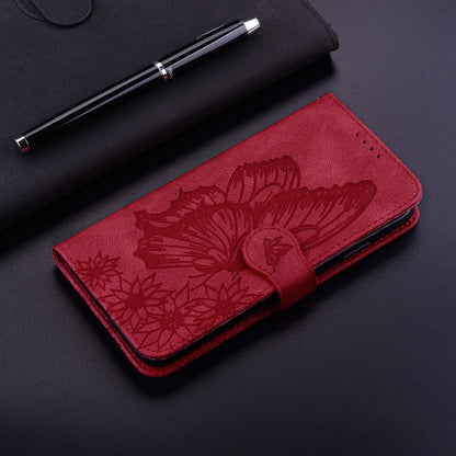 For iPhone 11 Retro Skin Feel Butterflies Embossing Horizontal Flip Leather Case with Holder & Card Slots & Wallet (Red) - iPhone 11 Cases by buy2fix | Online Shopping UK | buy2fix