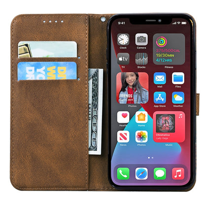 For iPhone 12 Pro Max Retro Skin Feel Butterflies Embossing Horizontal Flip Leather Case with Holder & Card Slots & Wallet(Brown) - iPhone 12 Pro Max Cases by buy2fix | Online Shopping UK | buy2fix