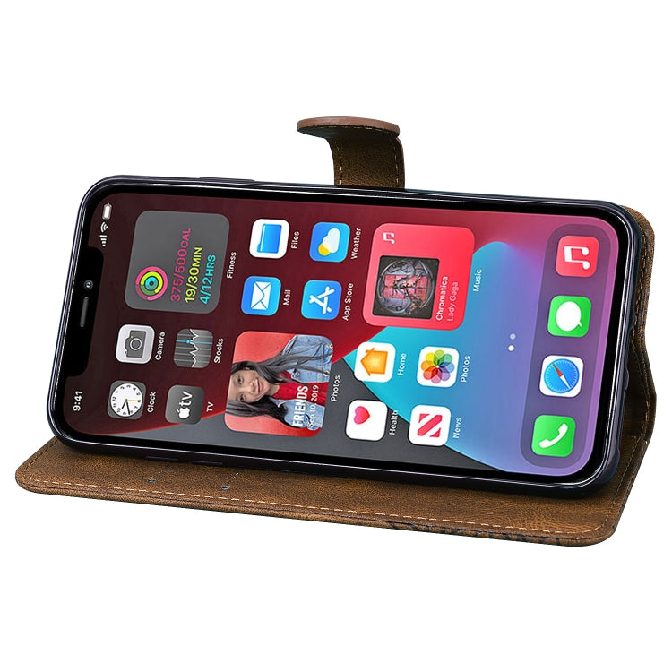 For iPhone 12 Pro Max Retro Skin Feel Butterflies Embossing Horizontal Flip Leather Case with Holder & Card Slots & Wallet(Brown) - iPhone 12 Pro Max Cases by buy2fix | Online Shopping UK | buy2fix