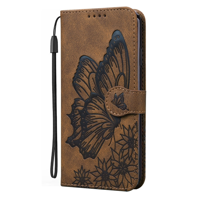 For Samsung Galaxy A12 5G Retro Skin Feel Butterflies Embossing Horizontal Flip Leather Case with Holder & Card Slots & Wallet(Brown) by buy2fix