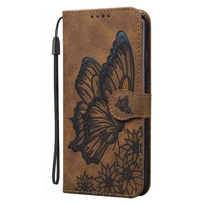 For Samsung Galaxy A12 5G Retro Skin Feel Butterflies Embossing Horizontal Flip Leather Case with Holder & Card Slots & Wallet(Brown) by buy2fix