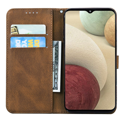 For Samsung Galaxy A12 5G Retro Skin Feel Butterflies Embossing Horizontal Flip Leather Case with Holder & Card Slots & Wallet(Brown) by buy2fix