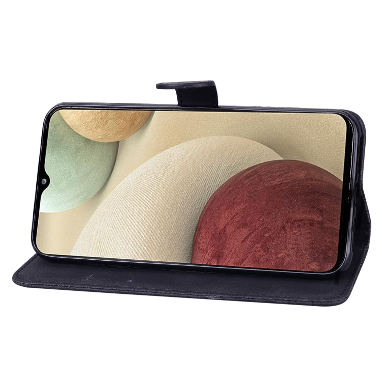 For Samsung Galaxy A12 5G Retro Skin Feel Butterflies Embossing Horizontal Flip Leather Case with Holder & Card Slots & Wallet(Black) by buy2fix
