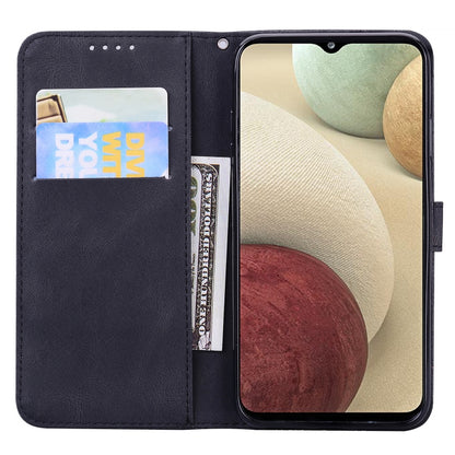 For Samsung Galaxy A12 5G Retro Skin Feel Butterflies Embossing Horizontal Flip Leather Case with Holder & Card Slots & Wallet(Black) by buy2fix