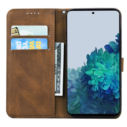 For Samsung Galaxy S21 5G Retro Skin Feel Butterflies Embossing Horizontal Flip Leather Case with Holder & Card Slots & Wallet(Brown) - Galaxy S21 5G Cases by buy2fix | Online Shopping UK | buy2fix