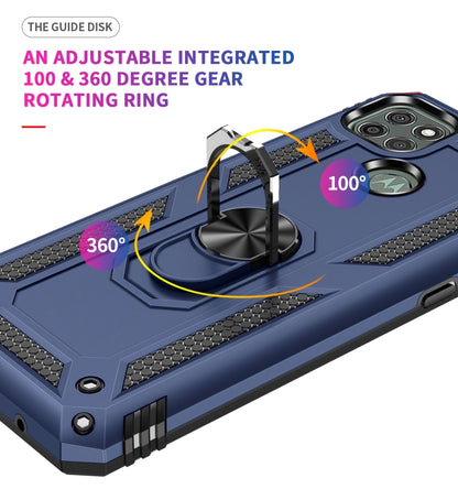 For Motorola Moto G9 Power Shockproof TPU + PC Protective Case with 360 Degree Rotating Holder(Blue) - Motorola Cases by buy2fix | Online Shopping UK | buy2fix